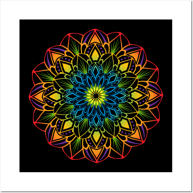 Colorful Mandala Wall Art by BeCreativeHere